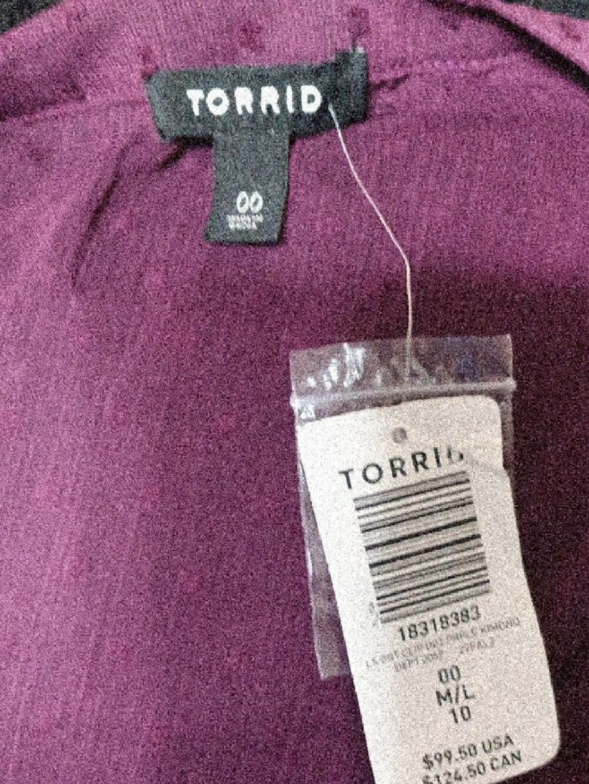 Torrid Plum Lace-Trim Long Sleeve Midi Dress