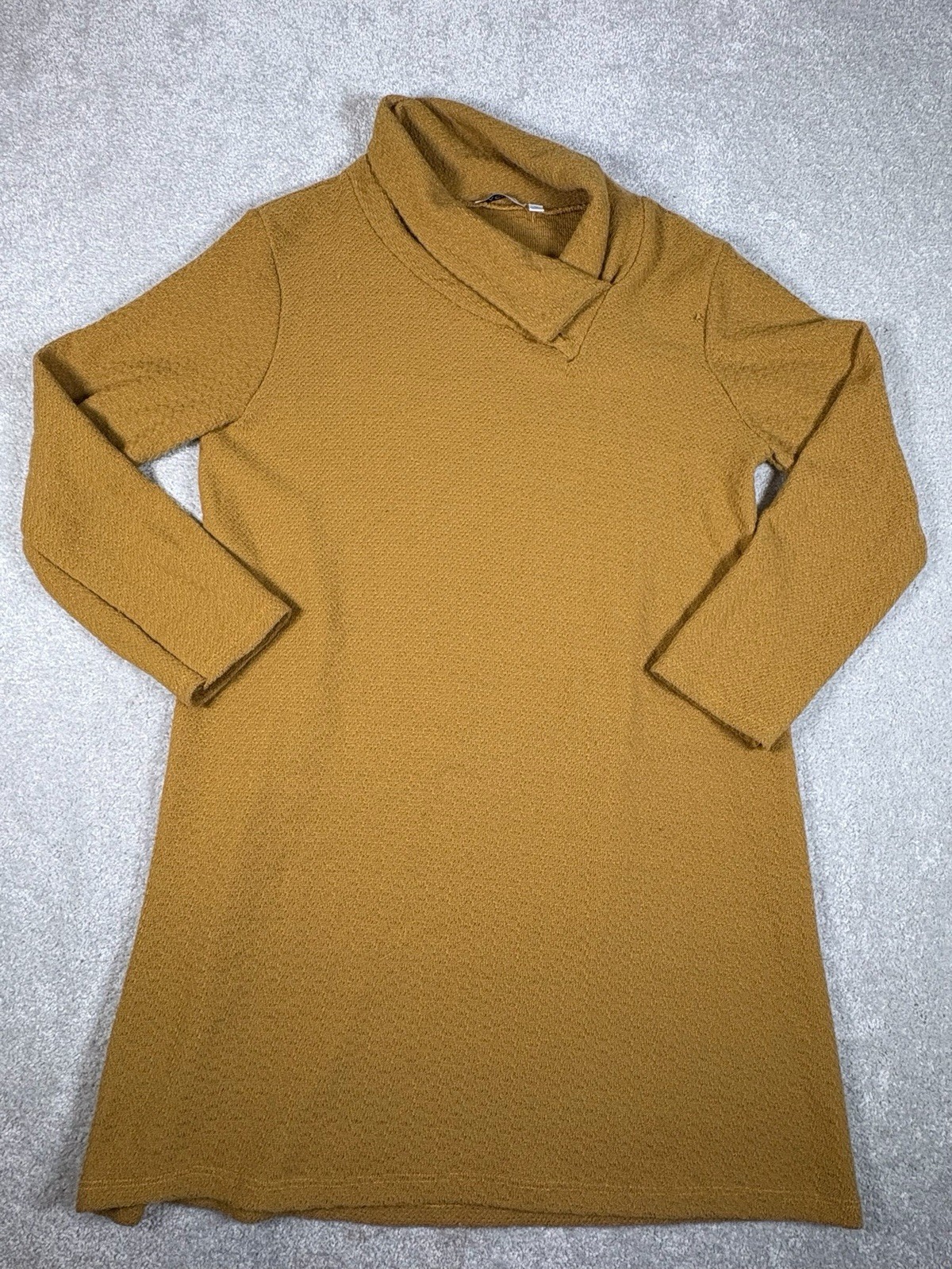 vasna sweater dress yellow made in italy medium Knitting Sleeve