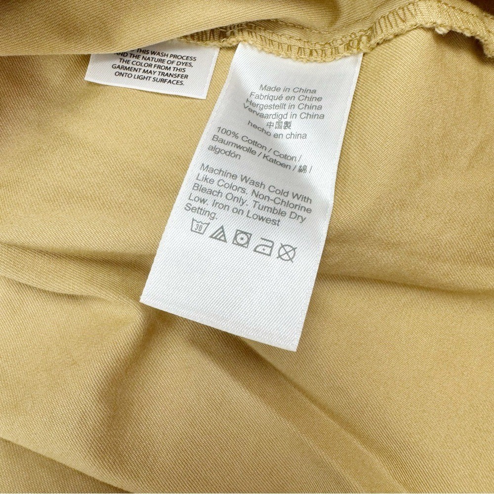 J Crew size 8 sleeveless square neck Pleated A-line chino dress in honey brown