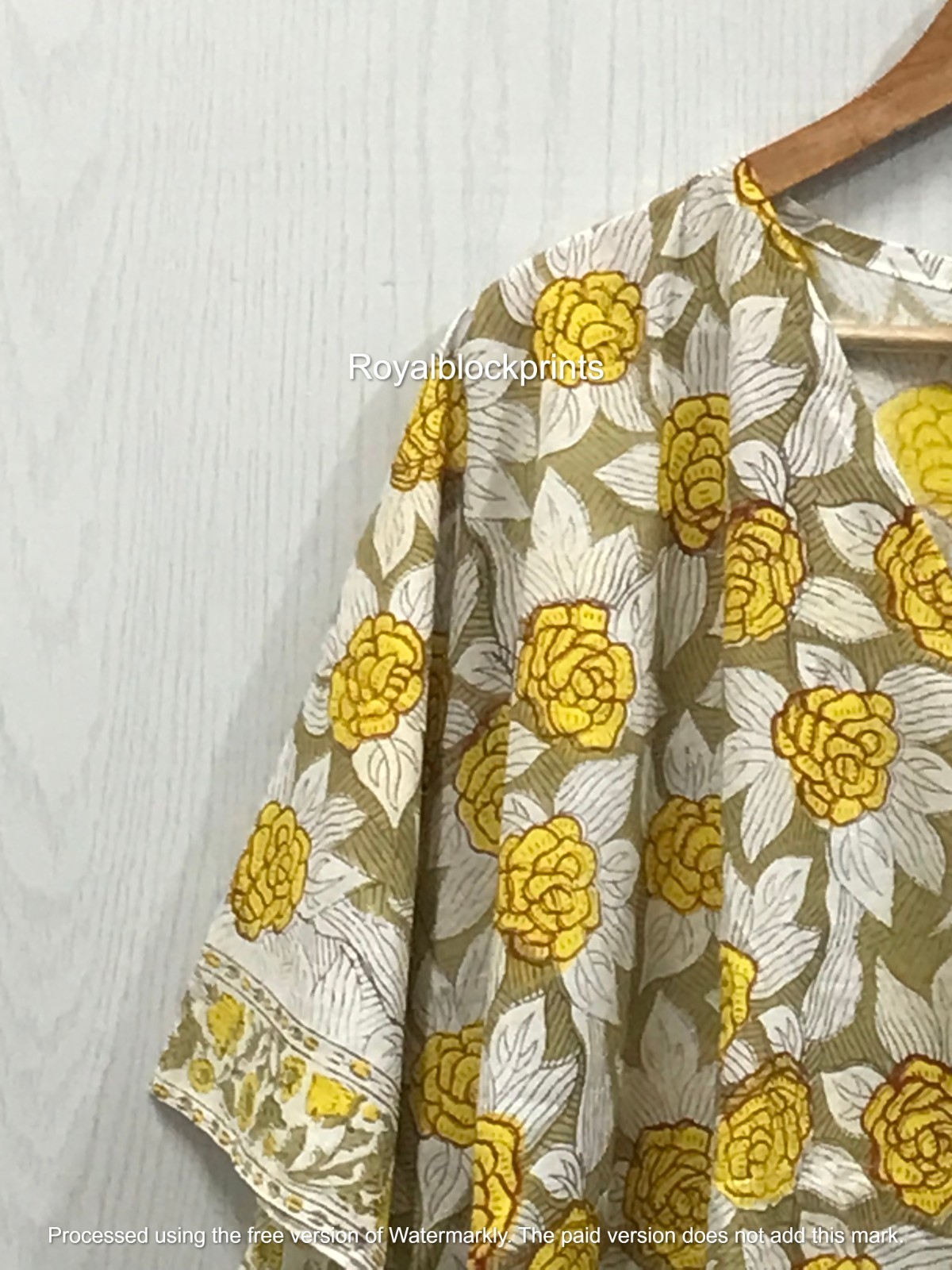 100% Cotton Long Beach Maxi Kaftan Dress Caftan Kimono for women, Handmade Dress