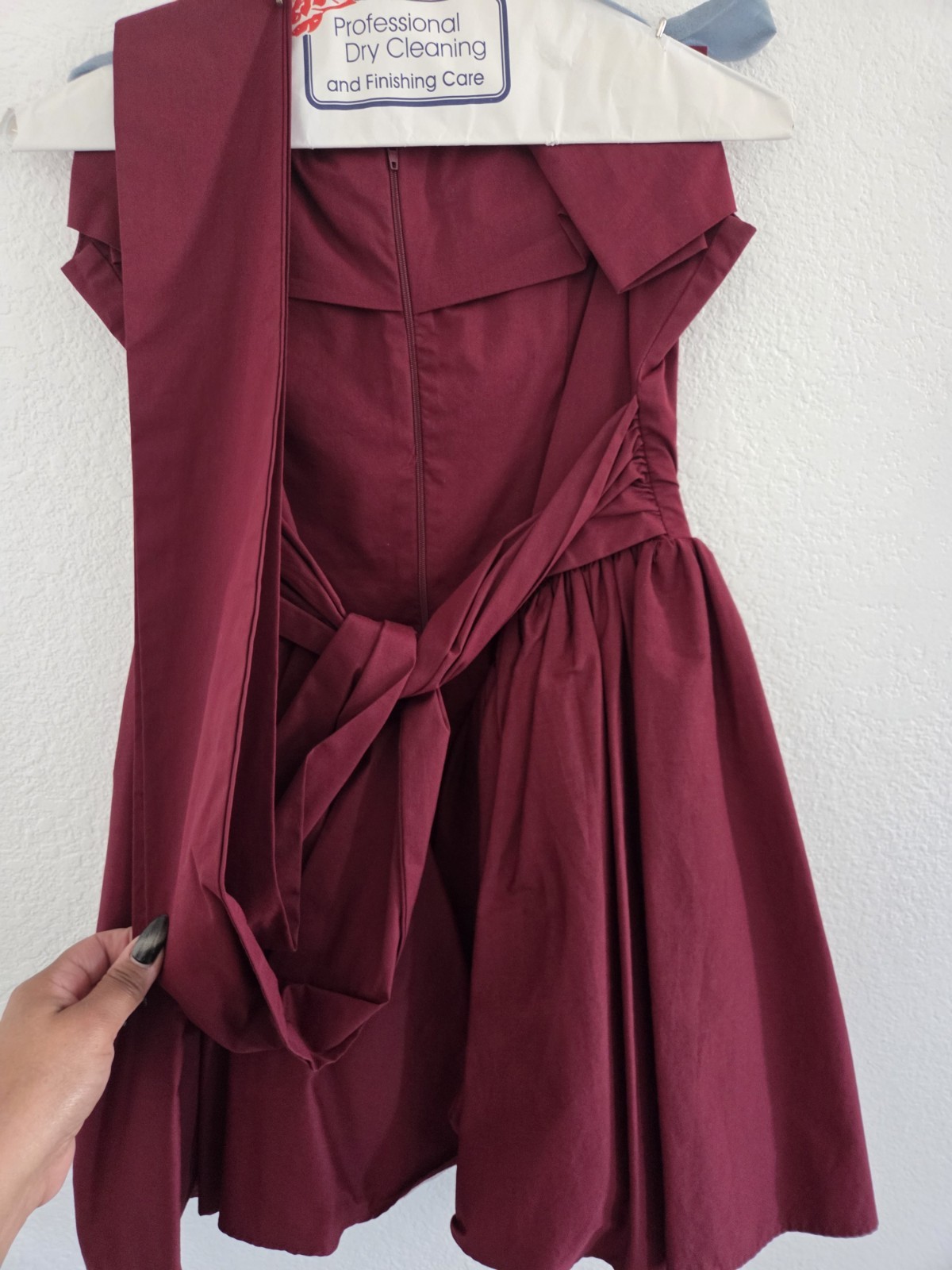 Windsor Off The Shoulder Wine Short Dress