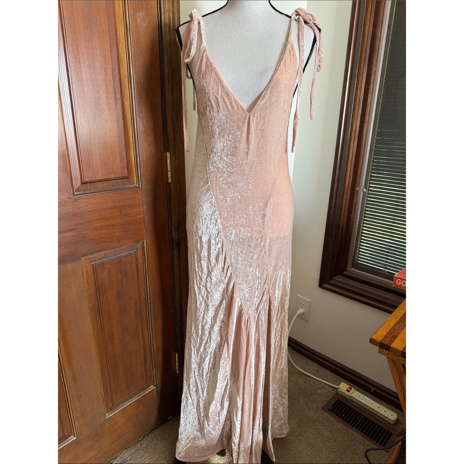 Attico | Marisa Var. 3 Velvet Slip Dress with Tie Straps Size S (estimate)