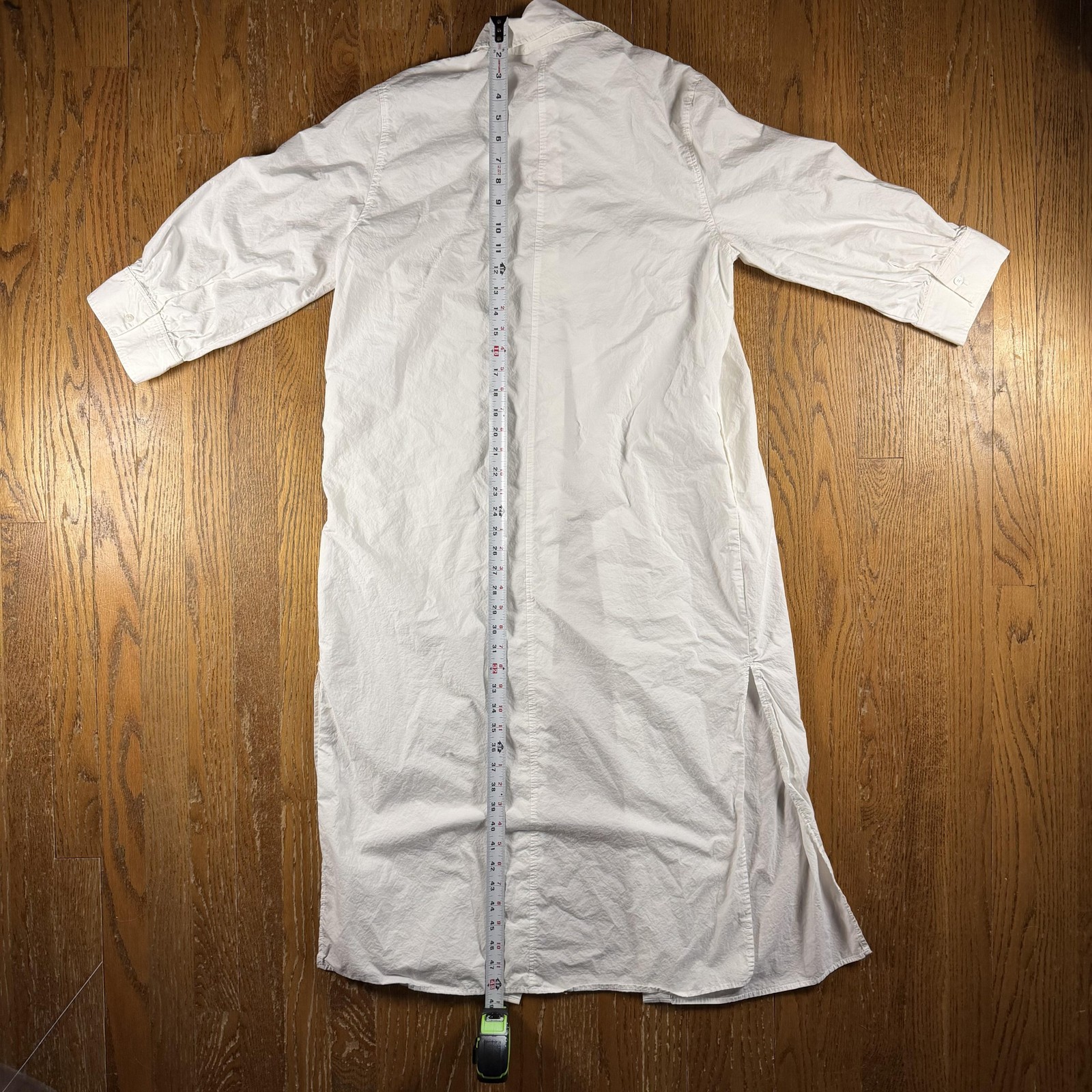 H&M Dress Womens Small White Shirt Dress Button Casual Workwear Minimalist