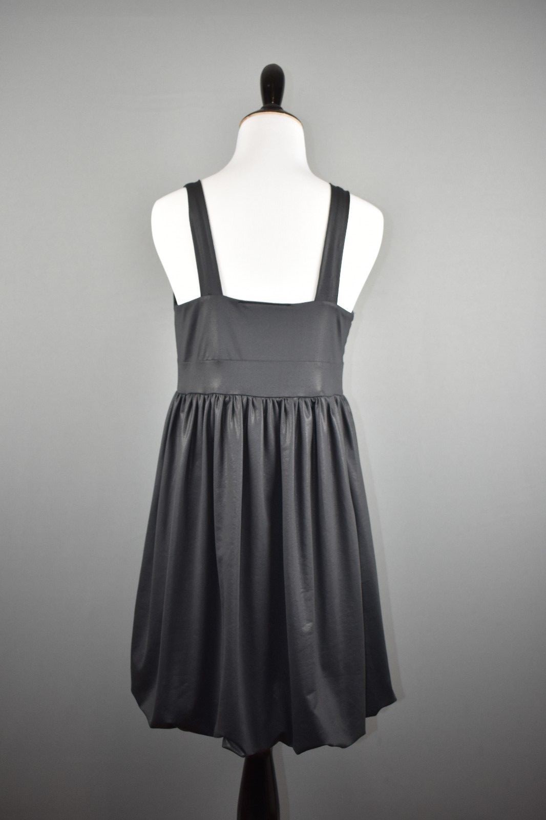 INC. International Concepts Black Sheen Sleeveless Bubble Dress Small NEW $119