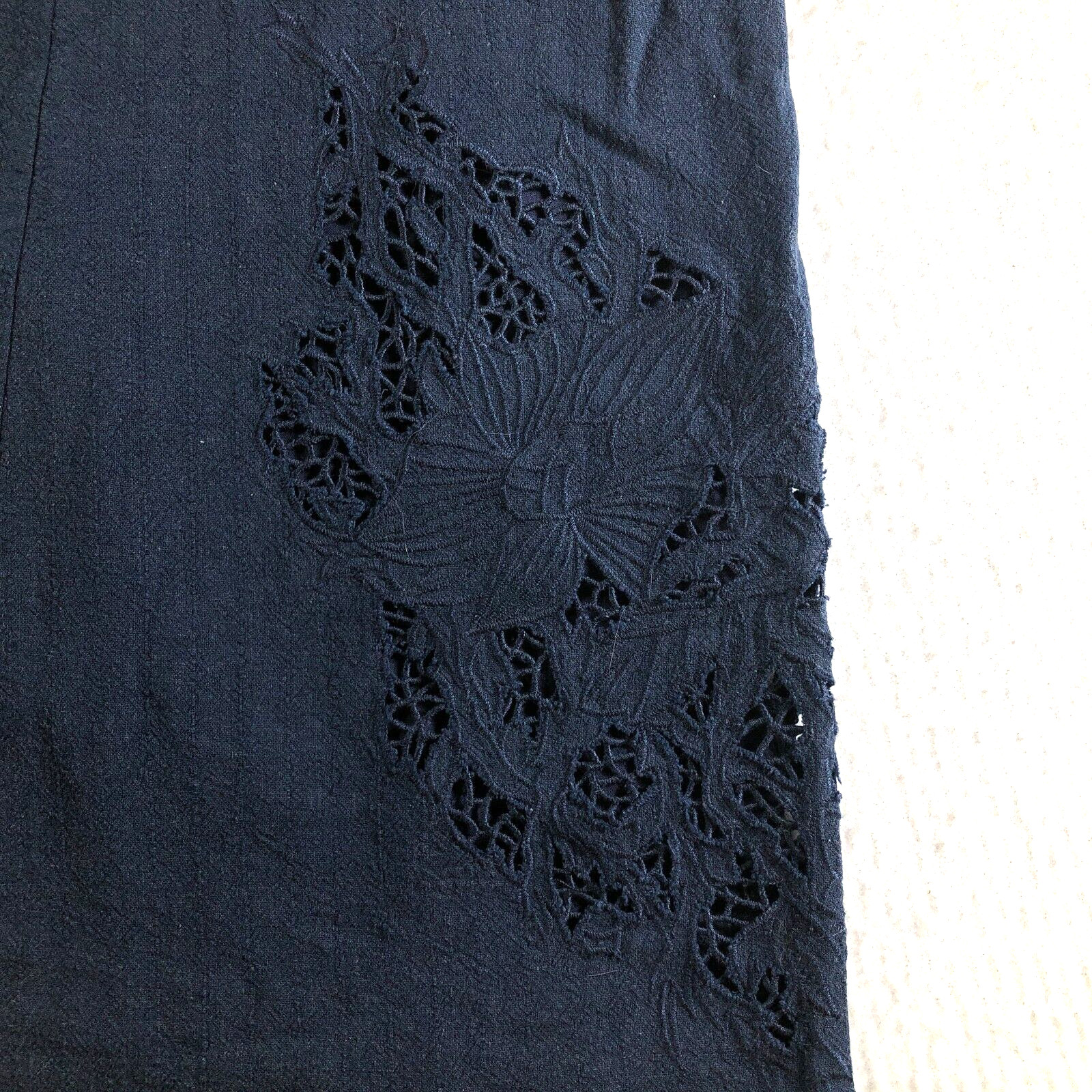 ASTR the Label Womens Linen Blend Marlena Slip Dress Size XS Blue Eyelet Lined