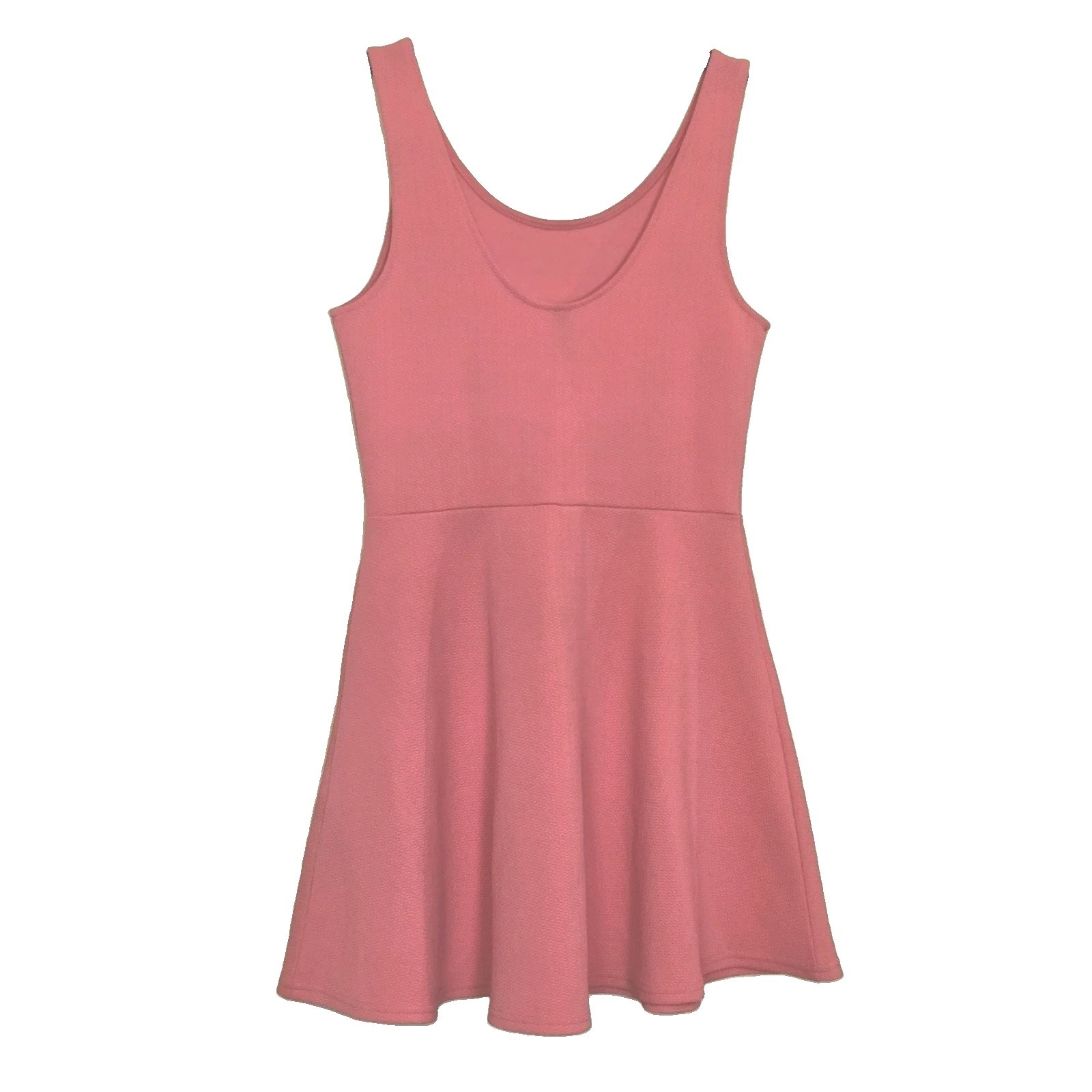 H&M Divided Fit & Flare Dress Women Size 8 Pink Sleeveless Skater Mini Coquette