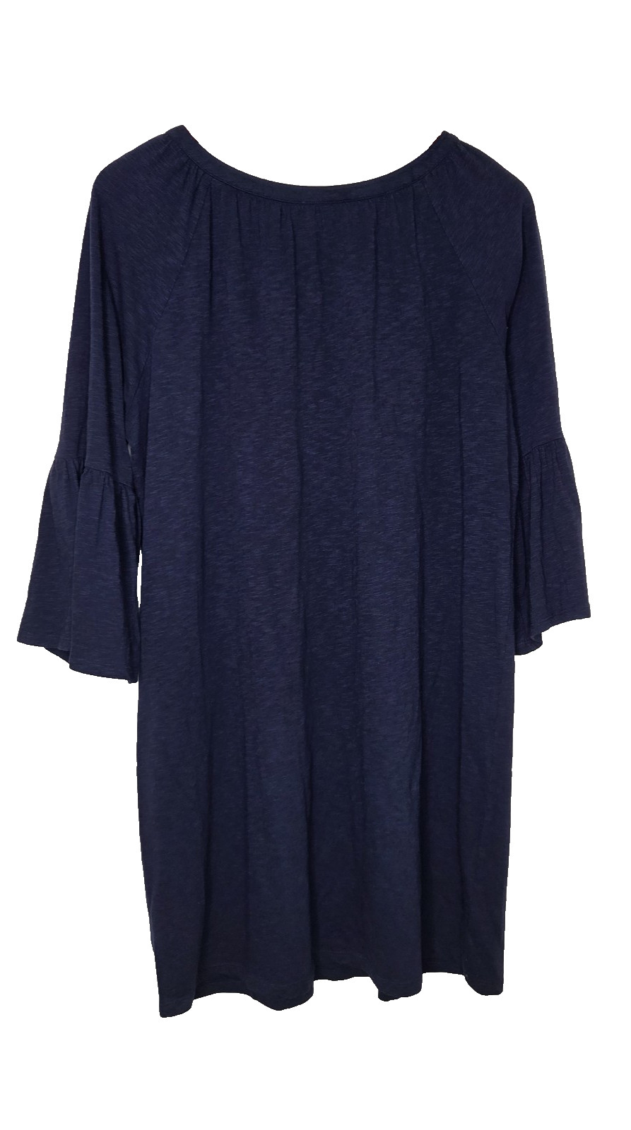 Lilly Pulitzer Del Lago Dark Blue Tunic Dress Bell Sleeve Boho Beachy Size Large