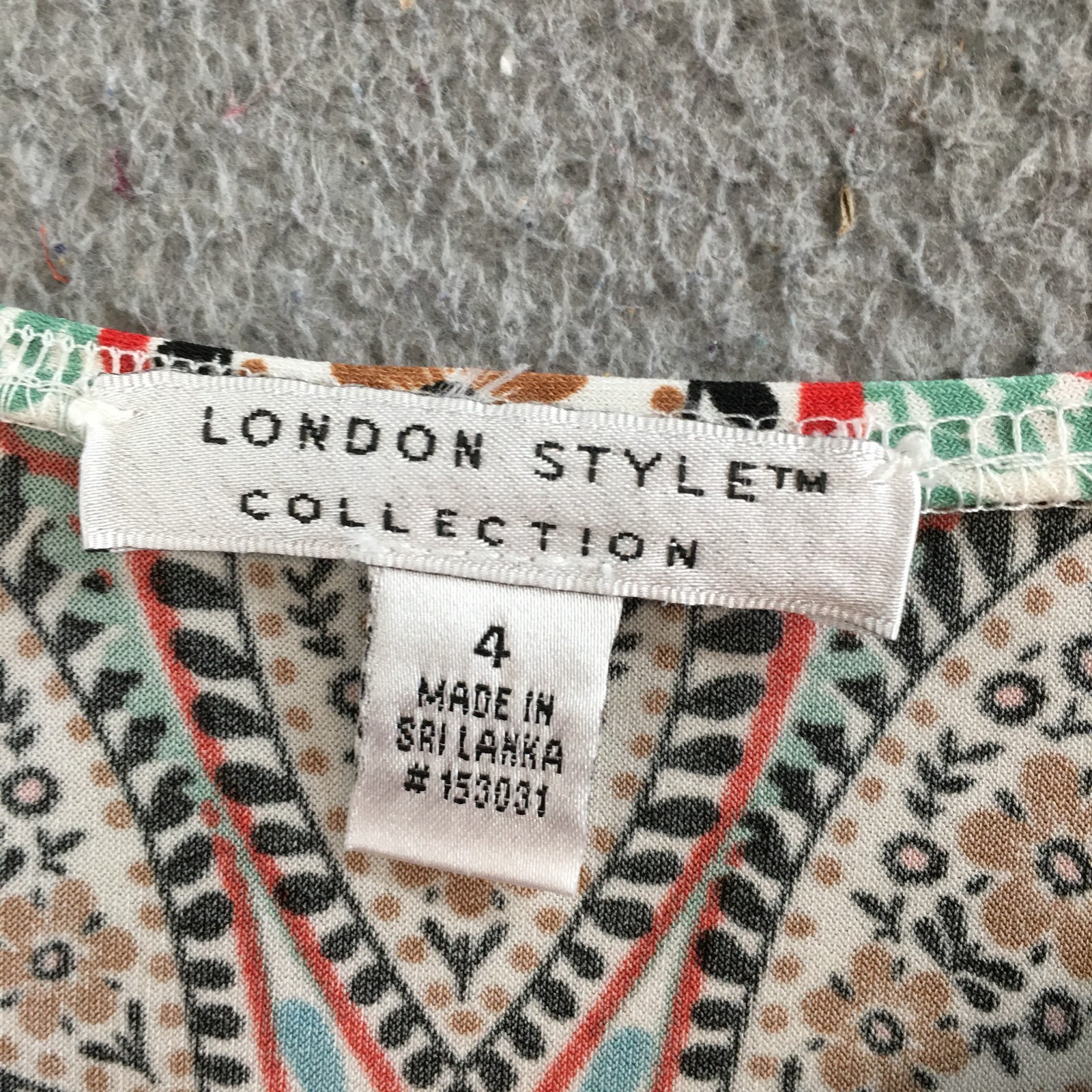 London Style Collection Sheath Dress Womens 4 Floral Print 3/4 Sleeve Multicolor