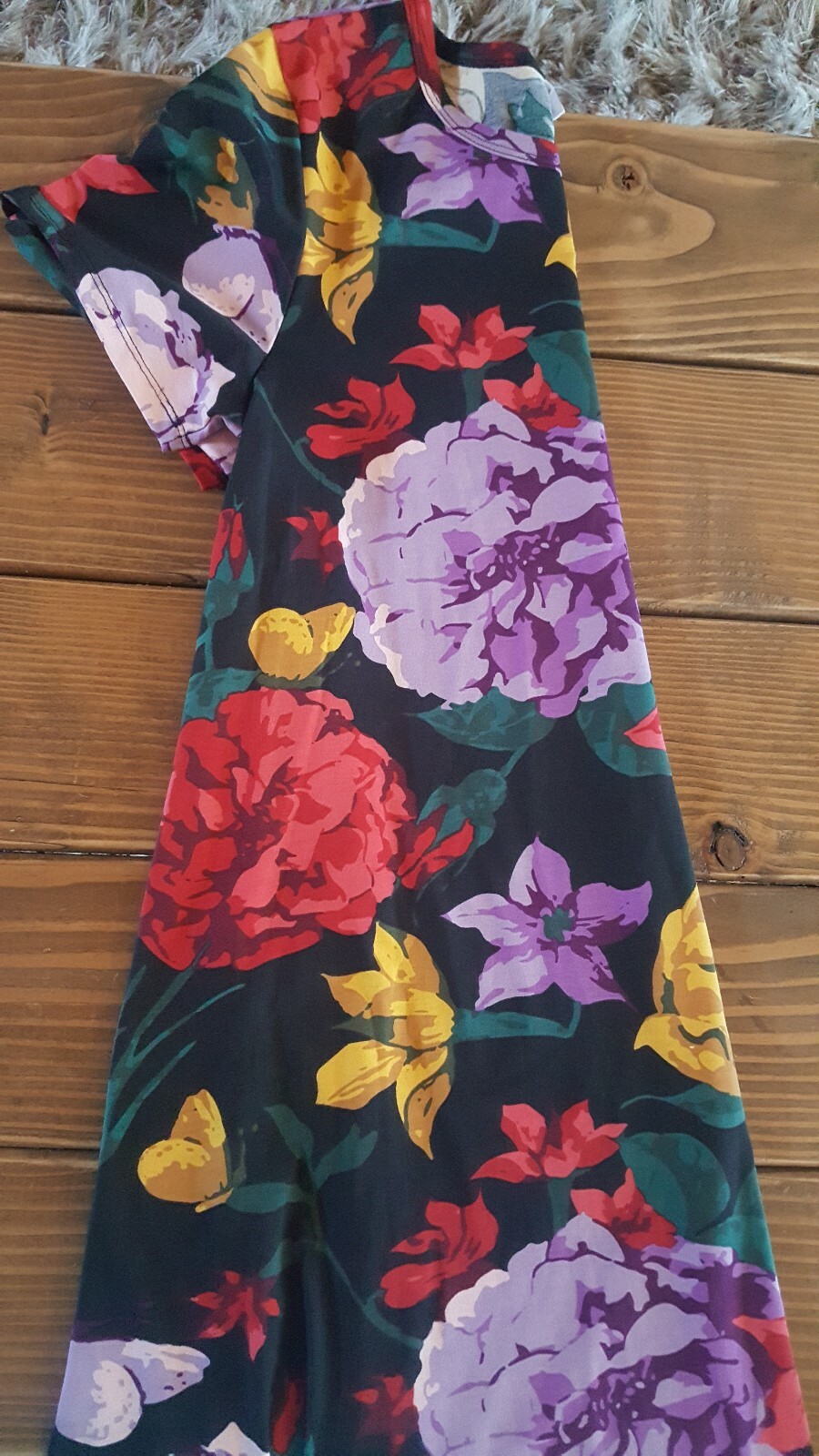 NWT LuLaRoe Carly Dress Black Floral 💐🌸🌷 Size Small – NO POCKET