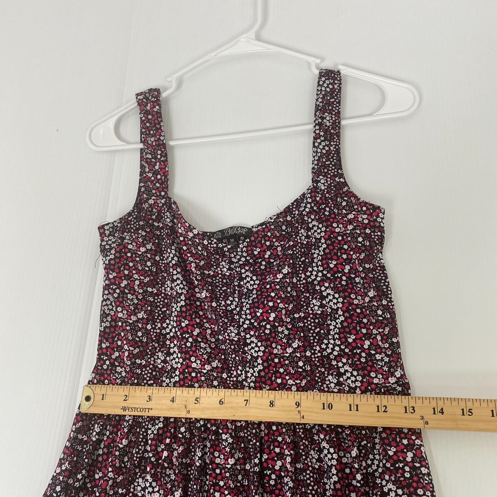 BeBop Dress Women’s Medium Floral A-Line Empire Waist Sleeveless Above Knee Mini
