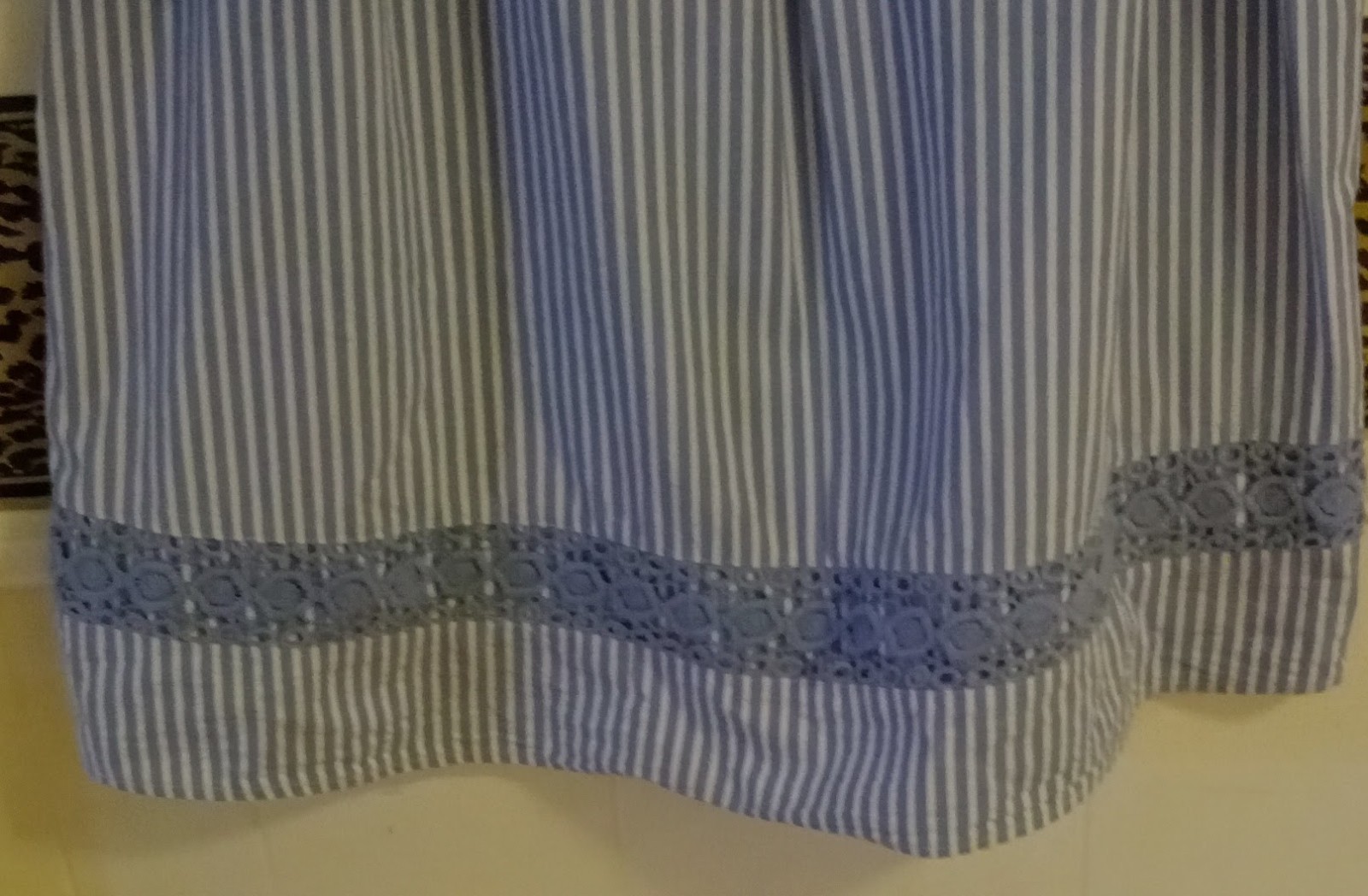 Crown & Ivy 1X Curvy Line Coastal Boho, Striped Split Neck Shift Tunic 👗 Dress