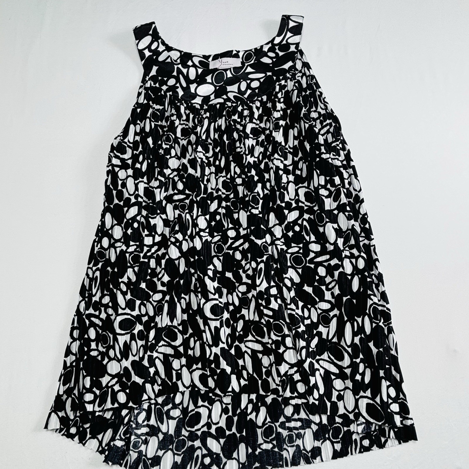 Yvos Your Very Own Style Dress Black White Size Medium