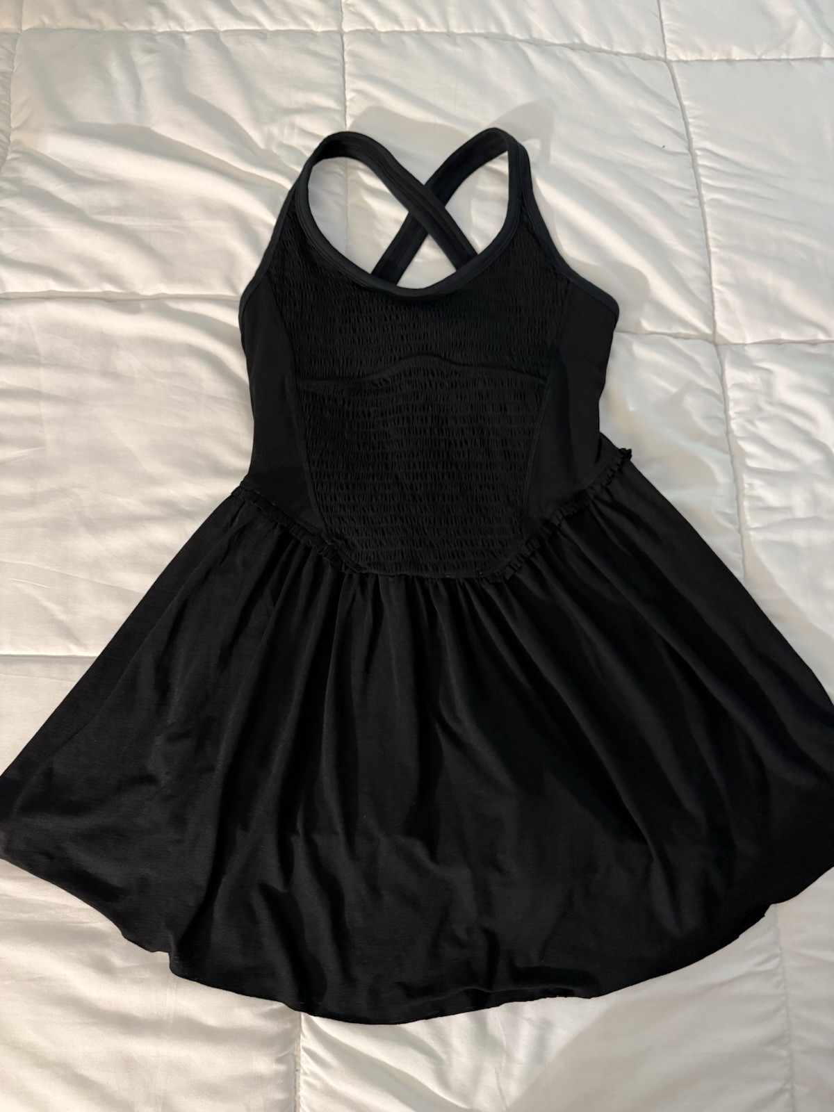 Free People Movement Never Better Athletic Tennis Dress Small Black Shorts Under