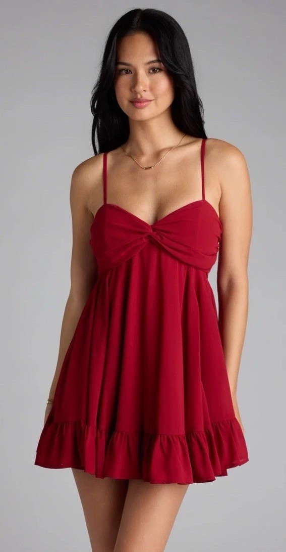 Windsor – XS Perfectly Pretty Tie Back Chiffon Babydoll Dress