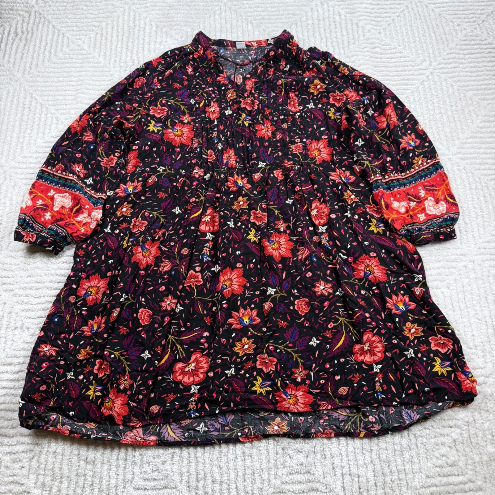 Old Navy Babydoll Dress Womens L Mini Bohemian Peasant Romantic Flowy Whimsigoth