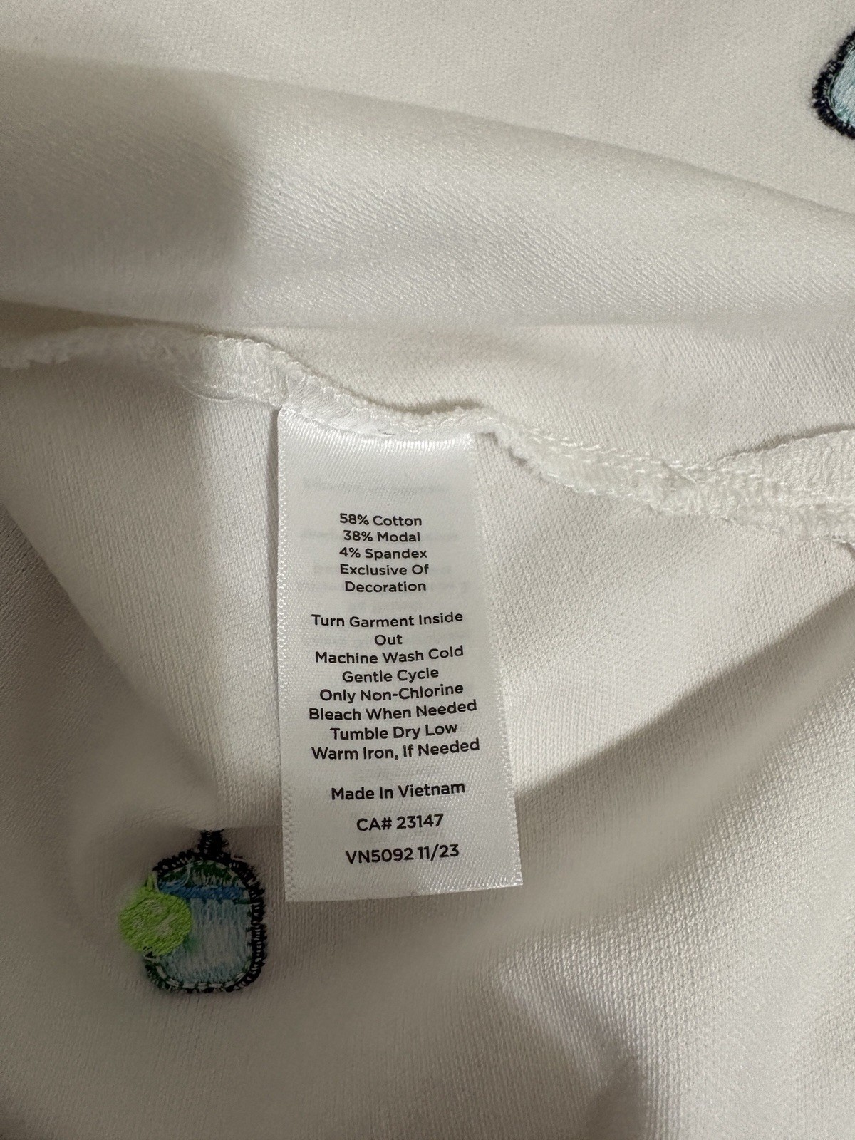 T By Talbots Dress Large Petite White Pique Embroidered Pickleball Sleeveless