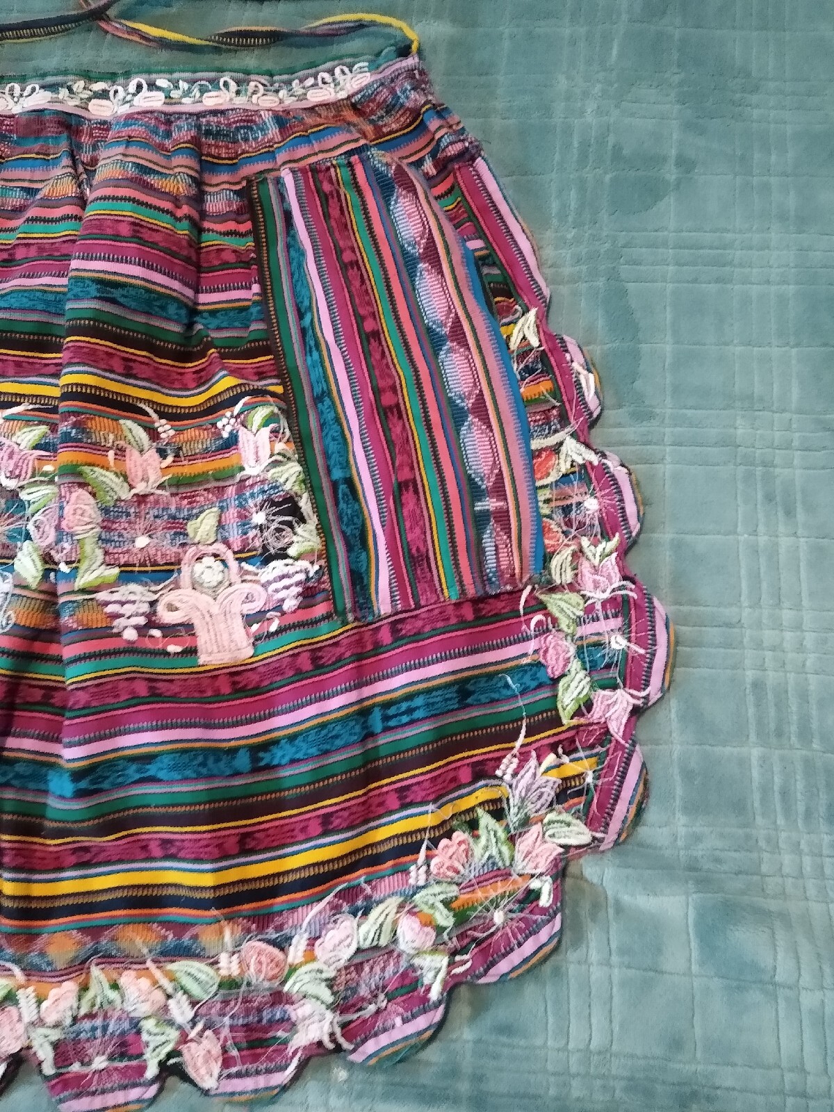 Traje Guatemalteca Tradicional Huipil Festival Navidad Delantal Nagua