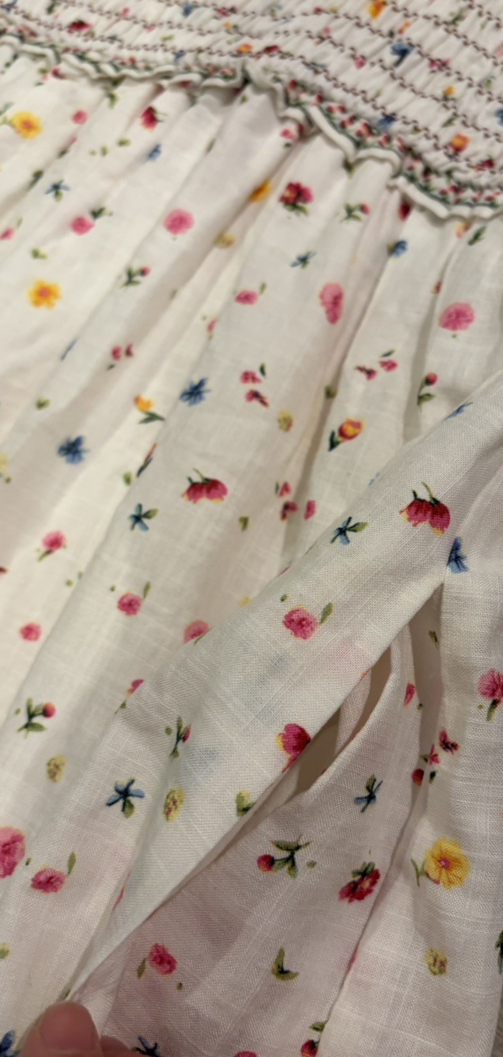 NWT 2X Max Studio Women’s Plus Size Ivory Floral Square Neck Tiered Maxi Dress