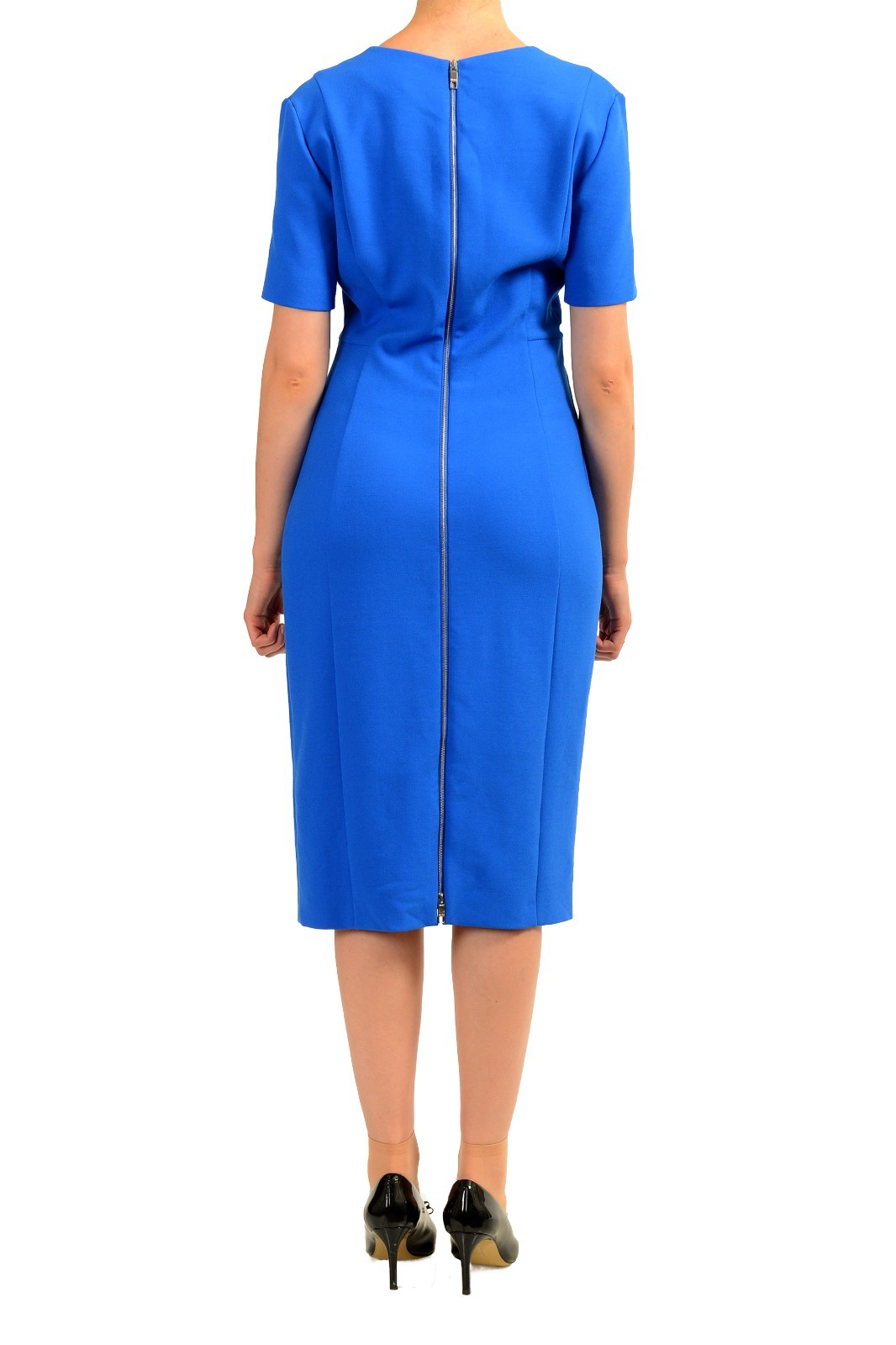Hugo Boss Women’s “Damaisa” Royal Blue V-Neck Pencil Dress US 2XL IT 48