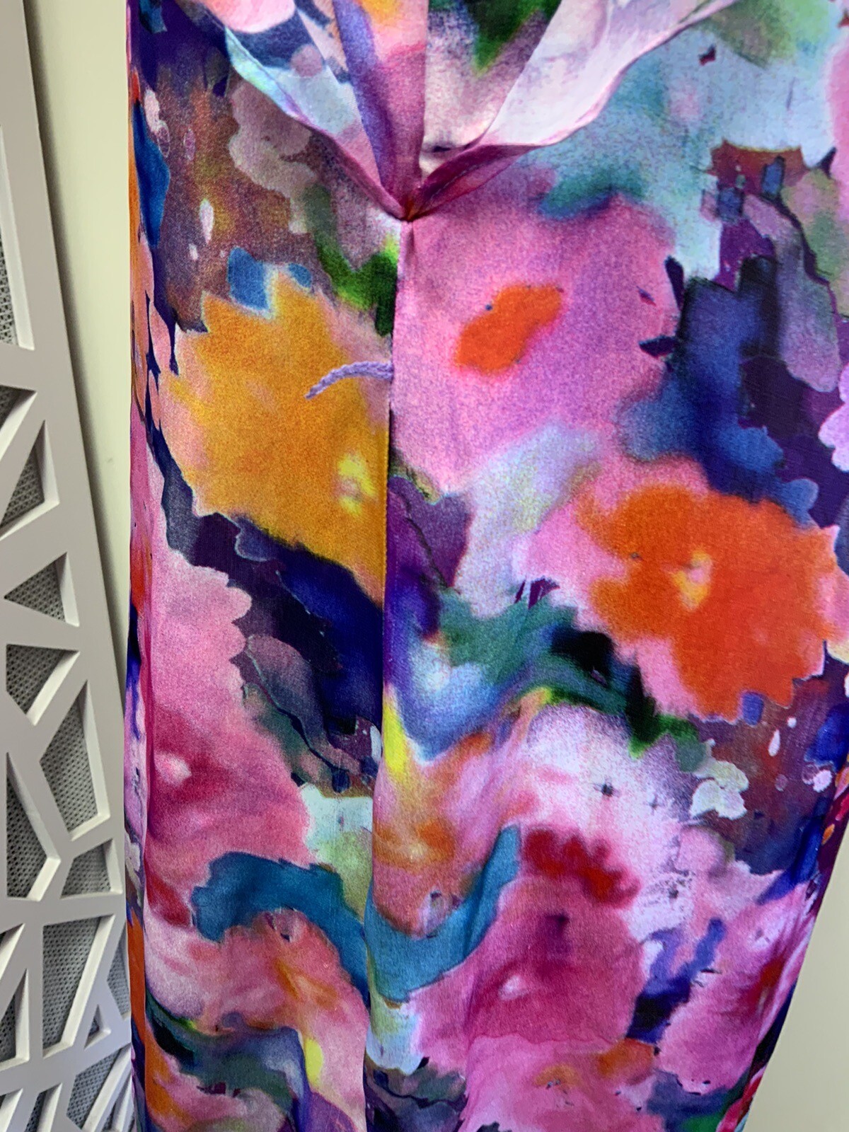 M&Co Dress Size 14 Lightweight Satin Style Fabric Short Sleeves