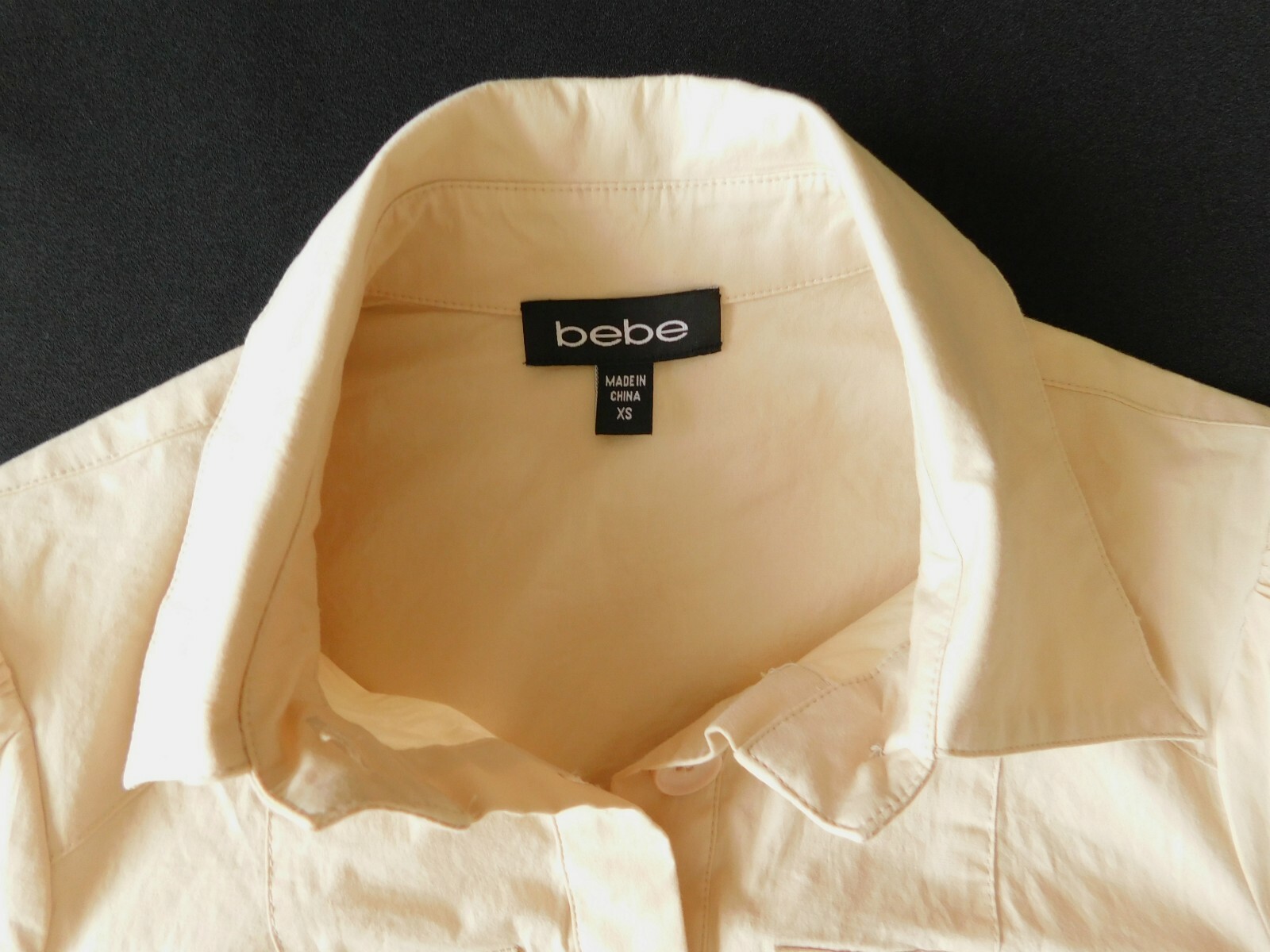 BEBE RUFFLE SAFARI SHIRT DRESS SIZE XS, UK 6-8