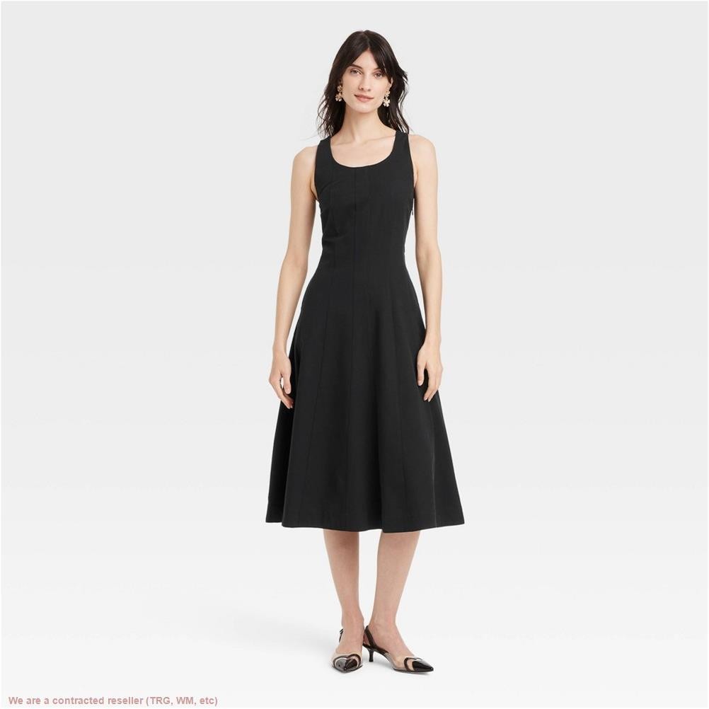 Women’s Corset Midi A-Line Dress – A New Day Black SIZE 8 *SEE DEAL!!!*