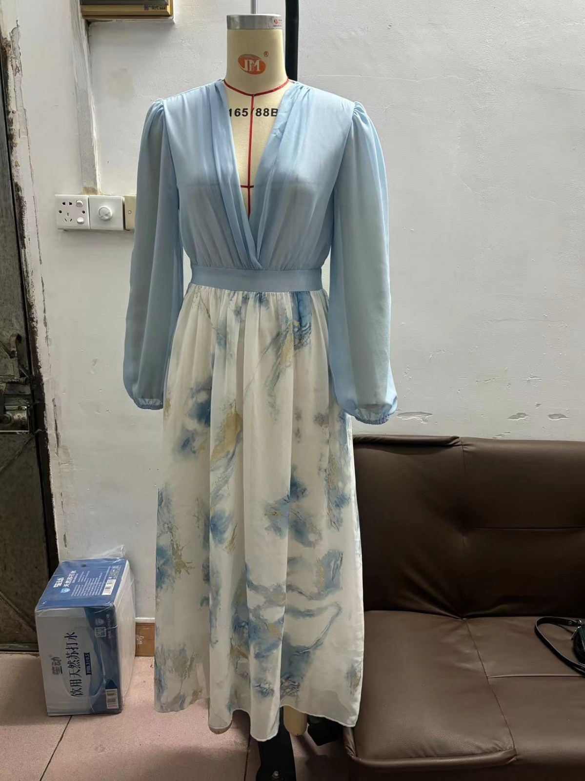 STREETWEAR BOHO Floral Maxi Dress Polyester Long Puff Sleeve WOMEN PARTY S-3XL