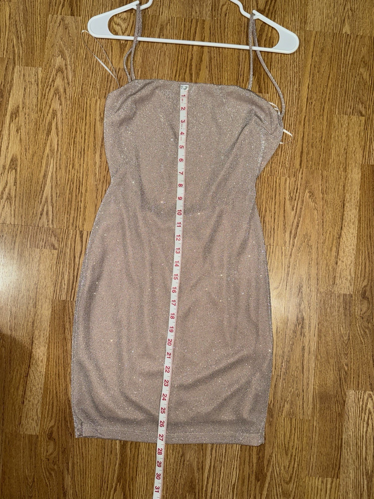 Champagne Sparkle Backless Spaghetti Strap Mini Dress Windsor NWT BodyCon Size S