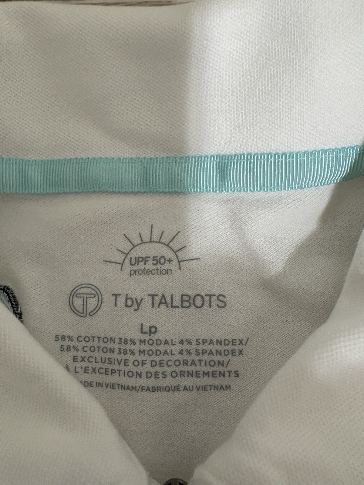 T By Talbots Dress Large Petite White Pique Embroidered Pickleball Sleeveless