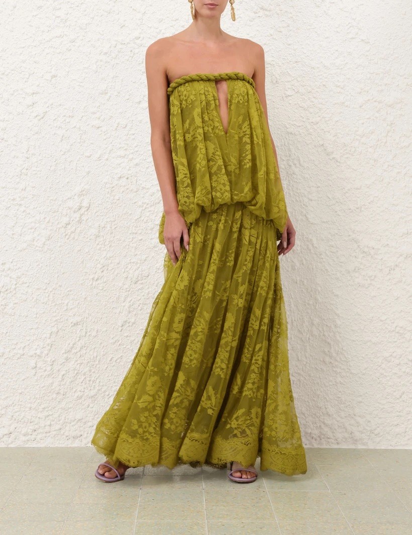 Zimmermann LUNA LACE BANDEAU GOWN Size 1 (AU 10)