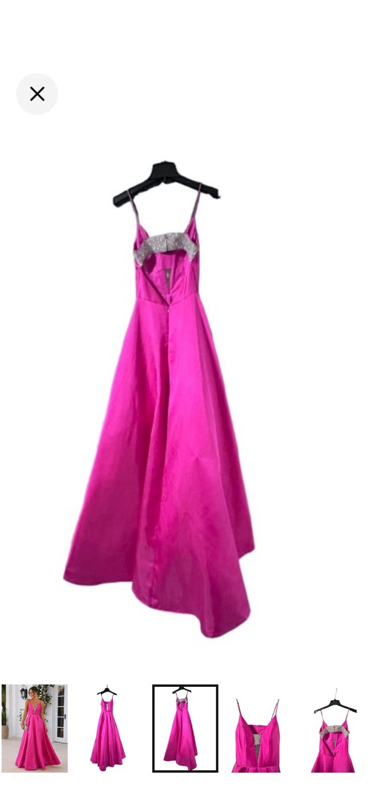 Pink by Alexia Designs Hot Pink Spaghetti Strap Ball Gown