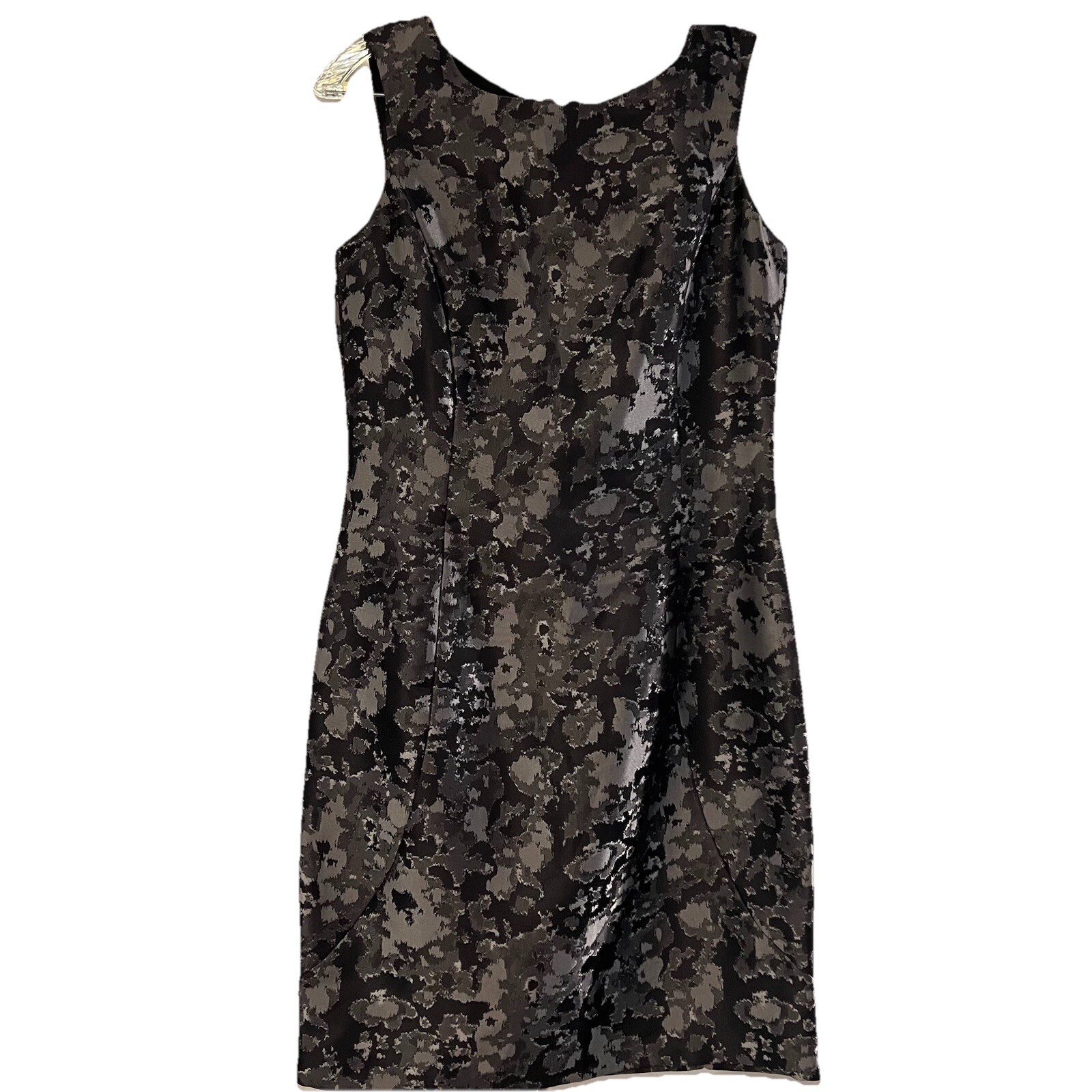 Michael Michael Kors Floral Sleeveless dress Size 2 Gray Metallic Dry Clean Only