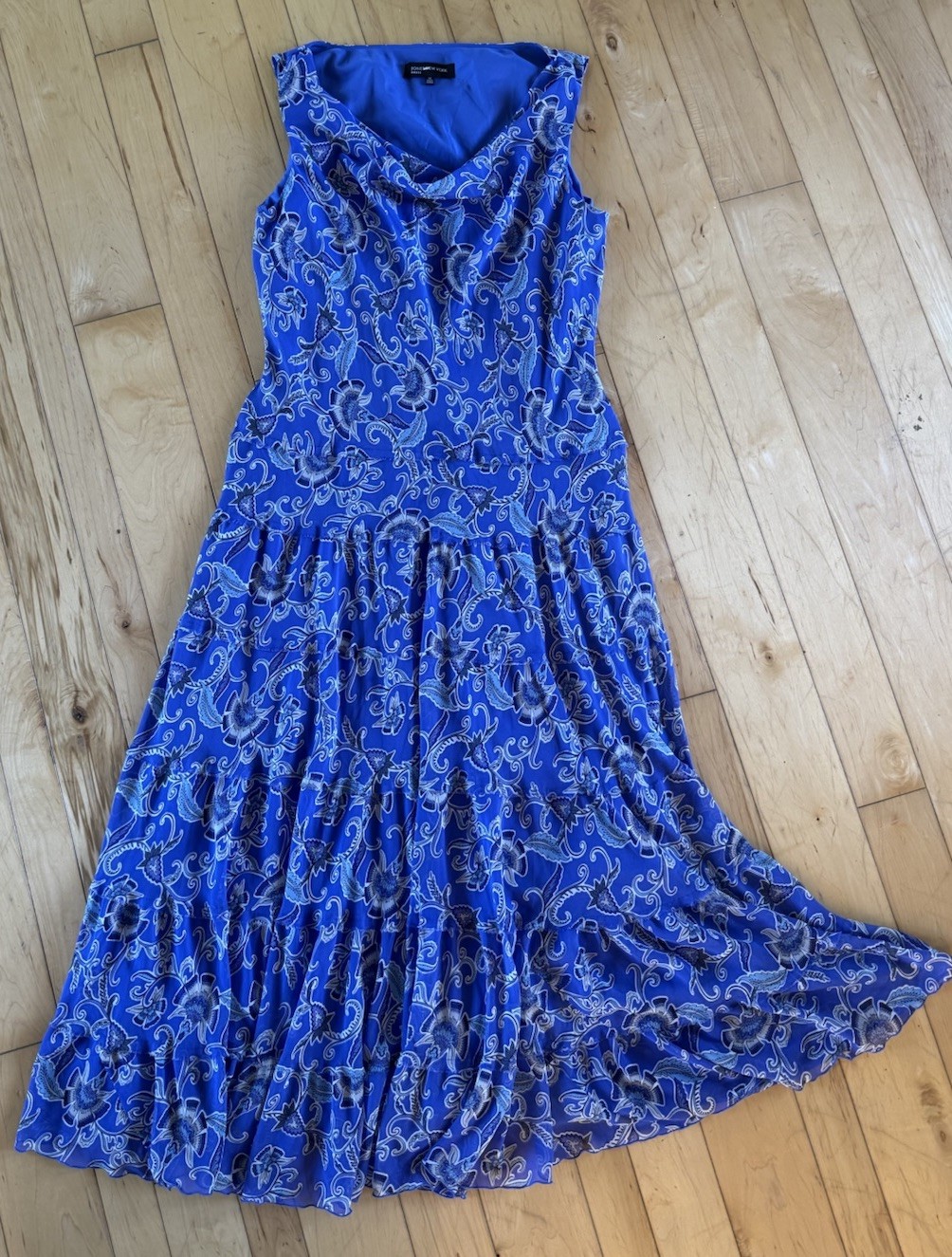 None New York Dress Size 14 Cowl Neck Flowy Lined Pretty!!
