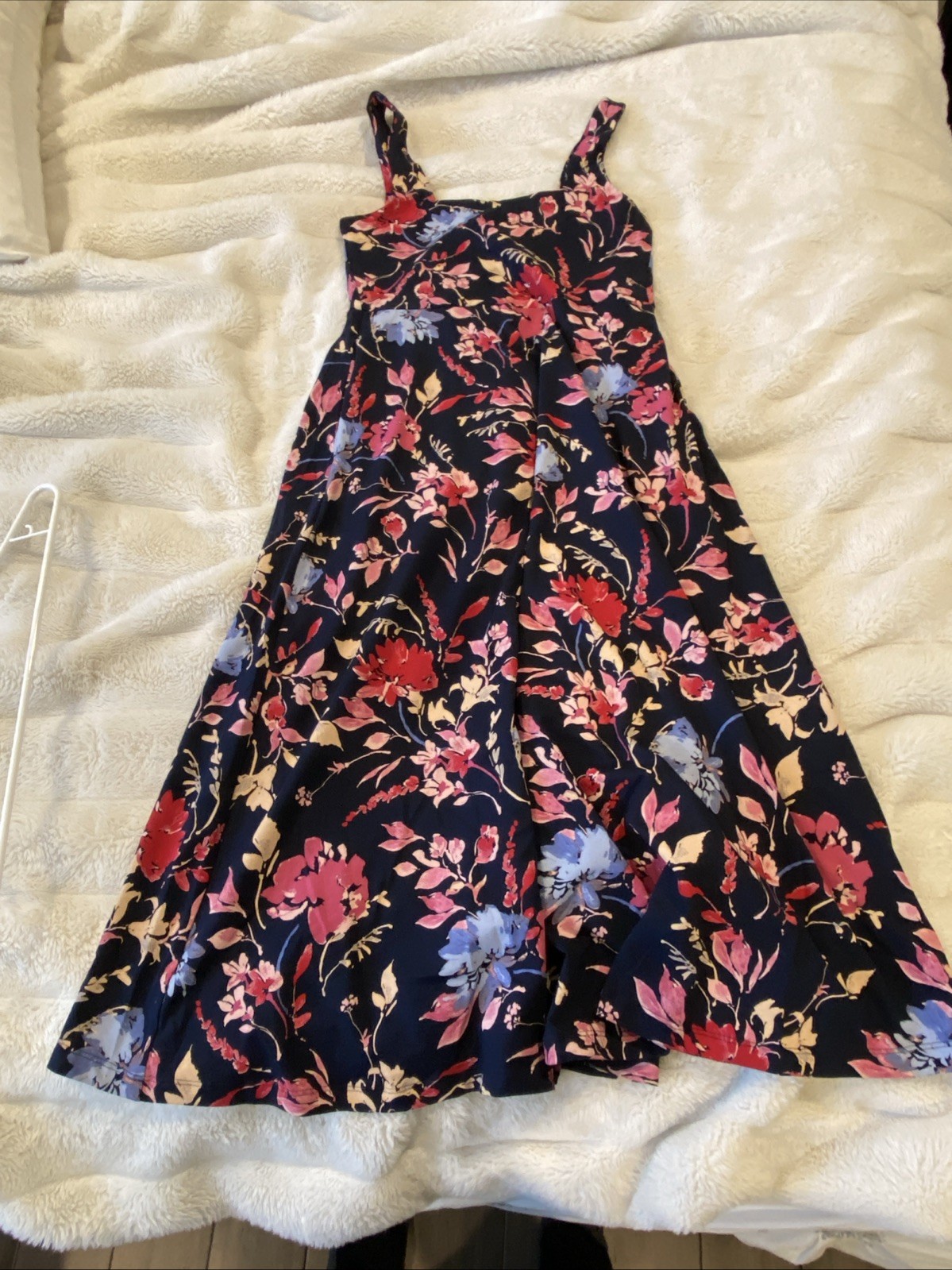 pact organic fit flare square neck dress – Dayspring blooms – Medium