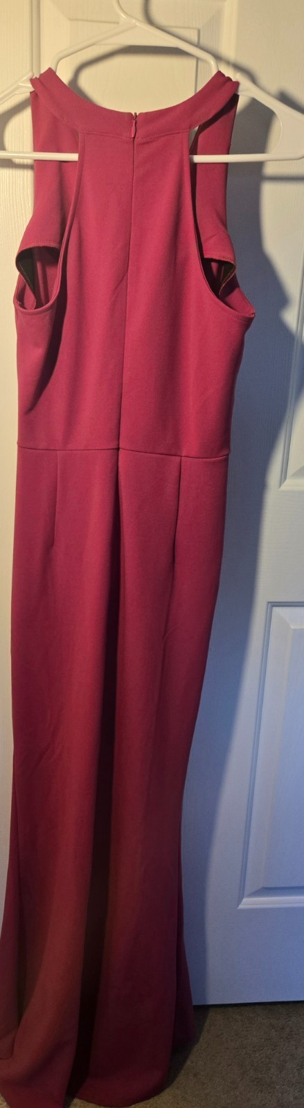 Woosea Women’s V Neck Sleeveless Split Formal Dress Pink Medium