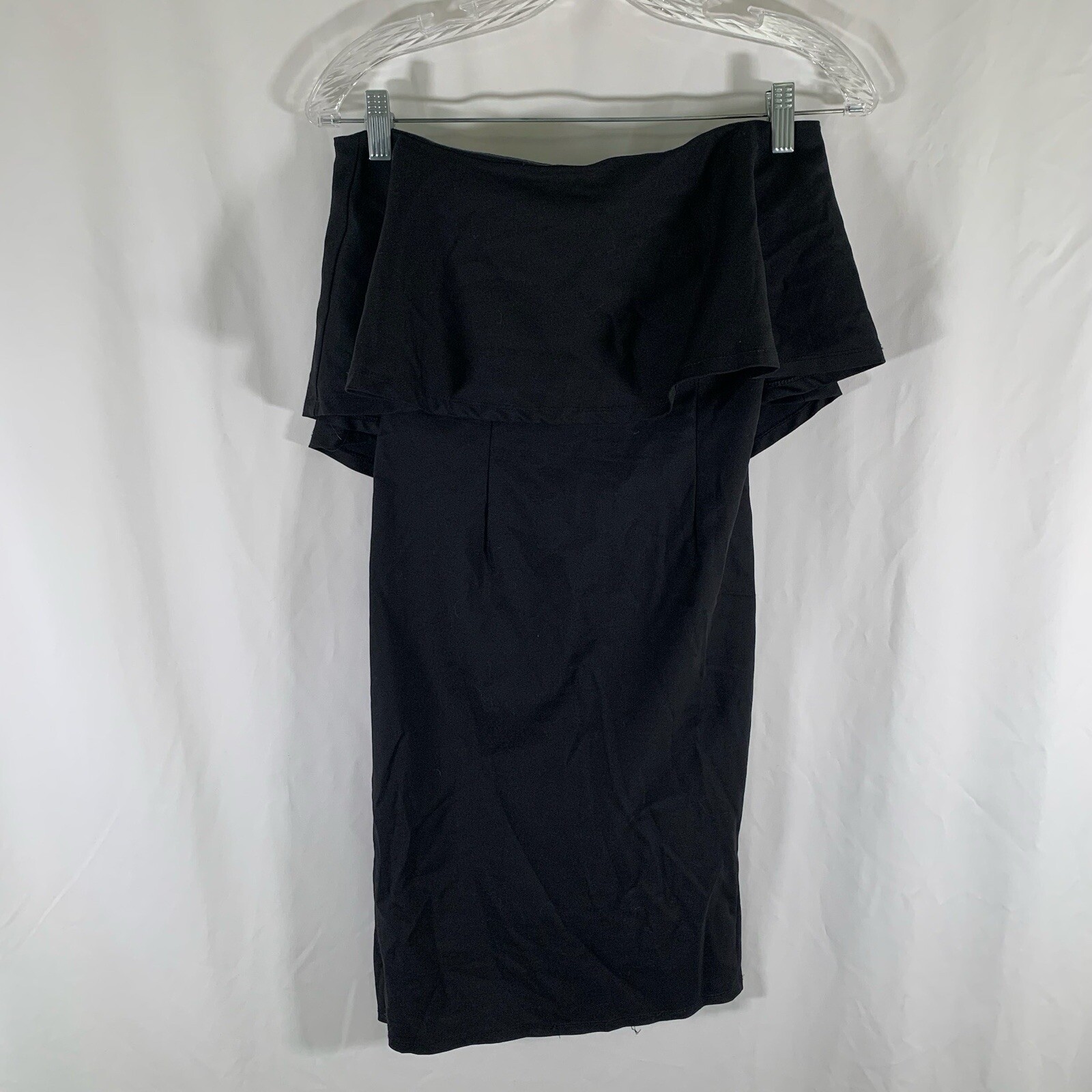 Tobi Mini Dress Women’s Medium Solid Black Zip Hook Eye Back Sleeveless Layered