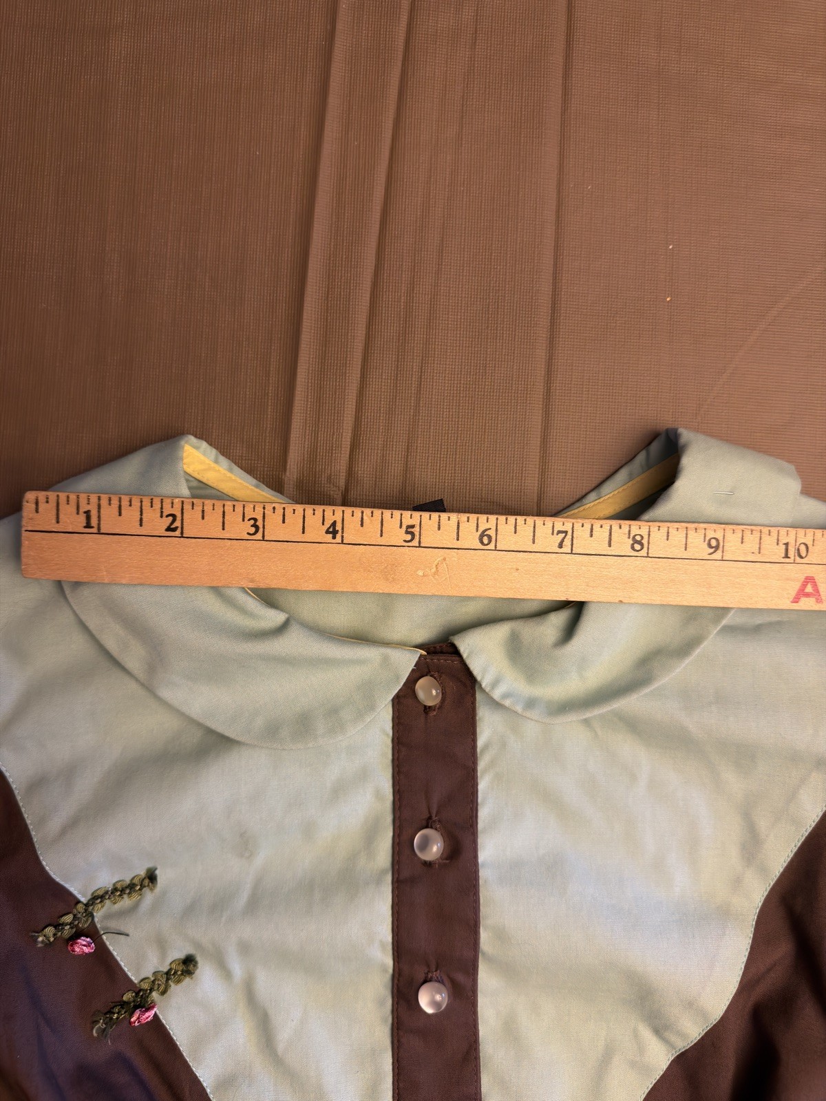 Vintage Betsey Johnson New York Dress Women’s 10 Brown Mint Green Mod Fairycore