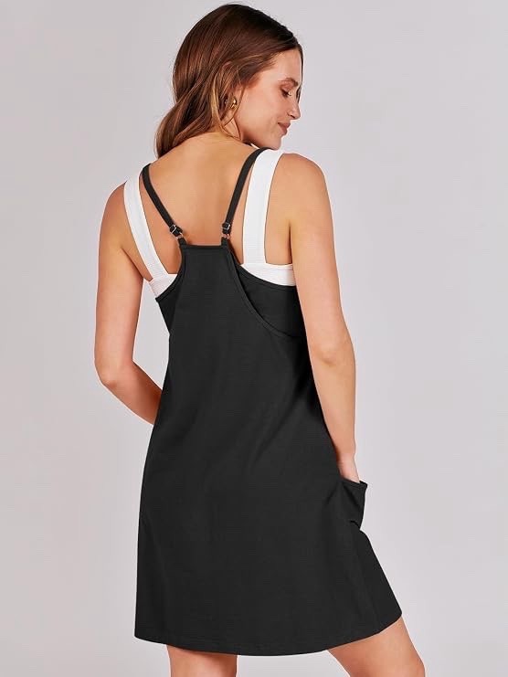 ANRABESS Women Athletic Dress Summer Tennis Workout Active Sports Mini Romper