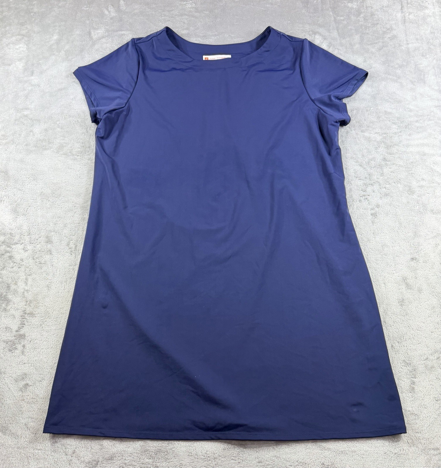 Jude Connally Navy Blue Jude Cloth Short Sleeve Shift Dress Size XL