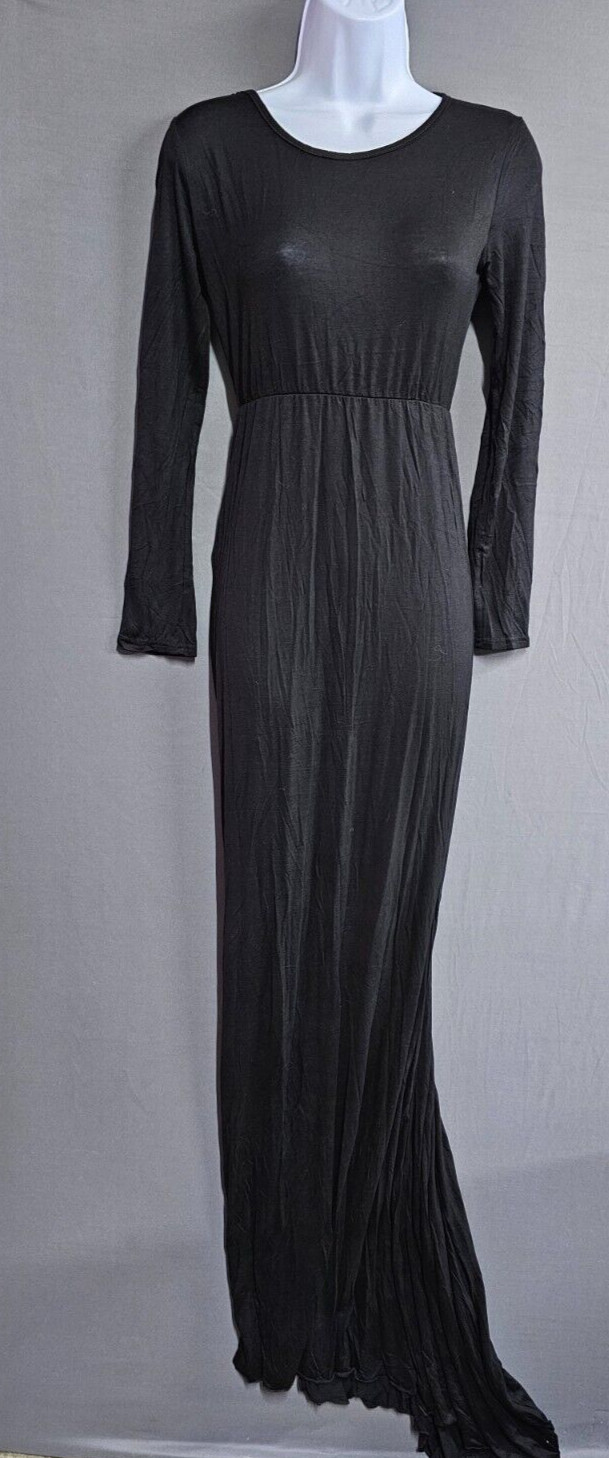 Women’s Maxi Dress Stretch Knit Bodycon Small, Black