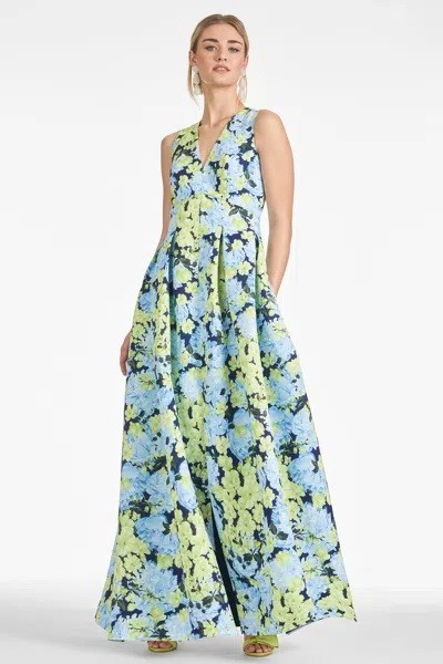 Sachin & Babi Garden Club Brooke Floral Mikado Ballgown Size 20W $875