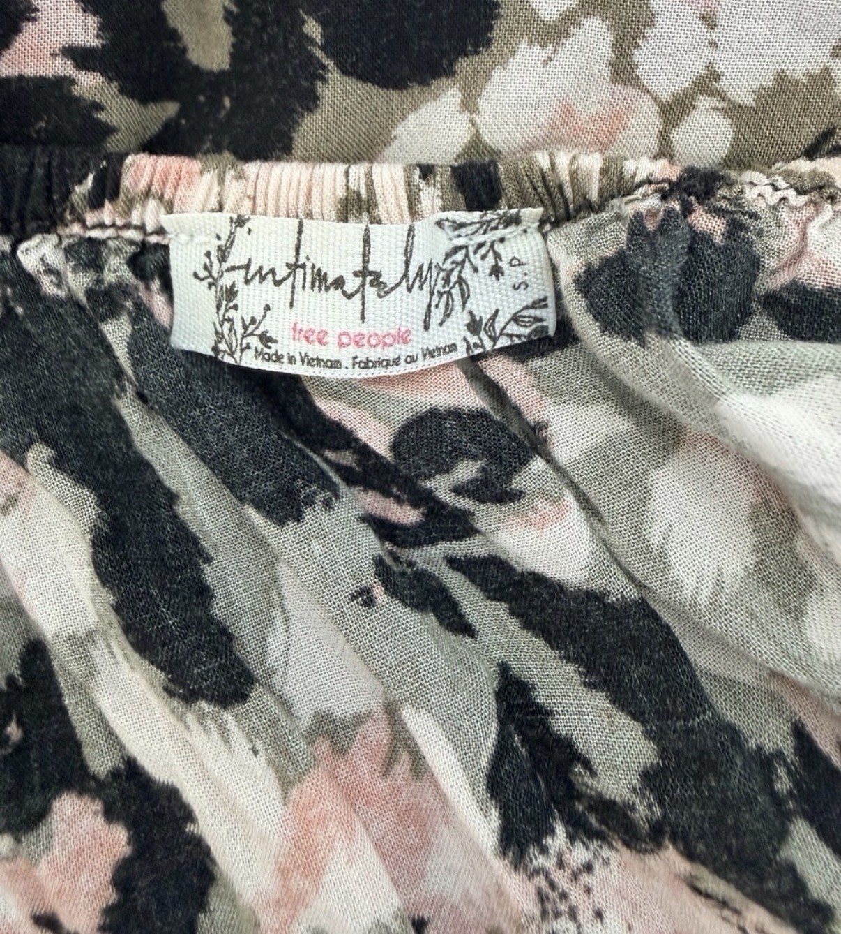 Intimately Free People Floral Slip Dress S Strappy Open Back Mini Print
