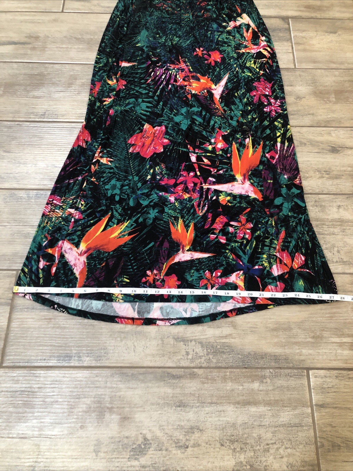 Soma One Shoulder Halter Amazon Tropical Maxi XS Bird Of Paradise Flowers