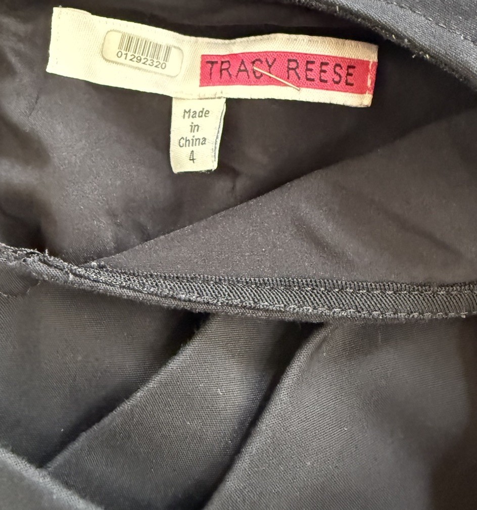 Tracy Reese Black Dress Midi PreOwned Great Condition Made In China Size 4