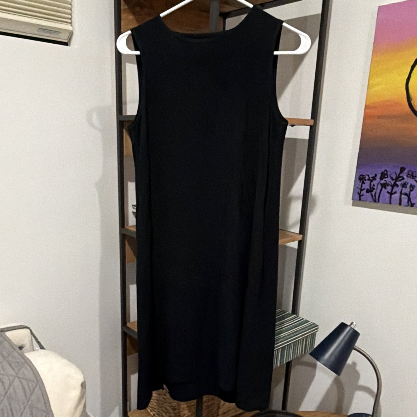 rag & bone Black Solid A-Line Midi Dress Sleeveless Round Neck Womens XS