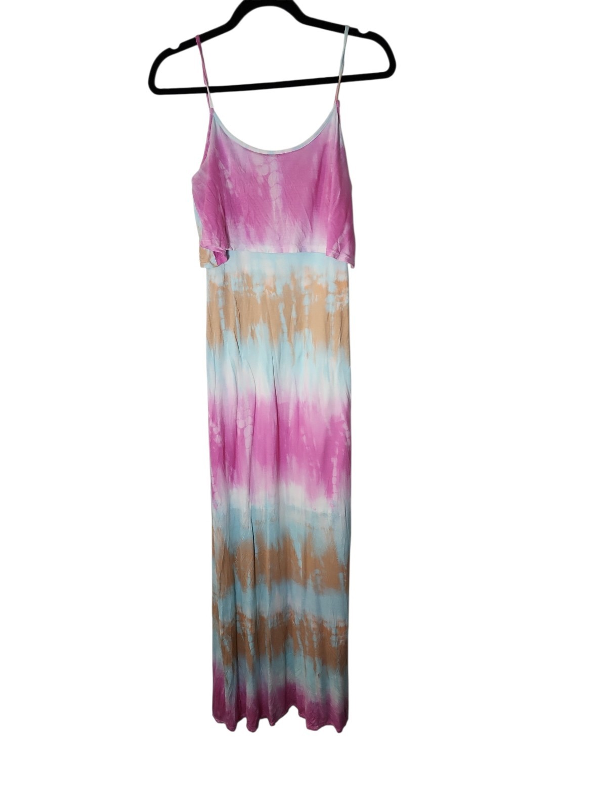 Mono B Tie Dye Sleeveless Maxi Dress Size Medium