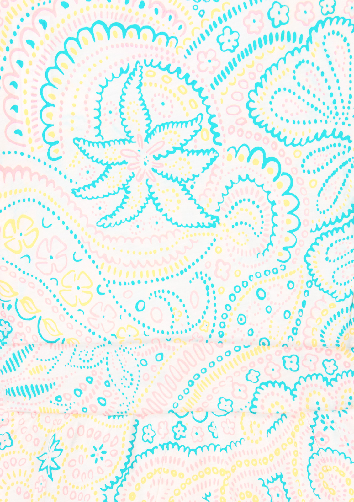 Women’s Dress – Turquoise Pink Printed Dress – Mini Dress – Small – Cotton
