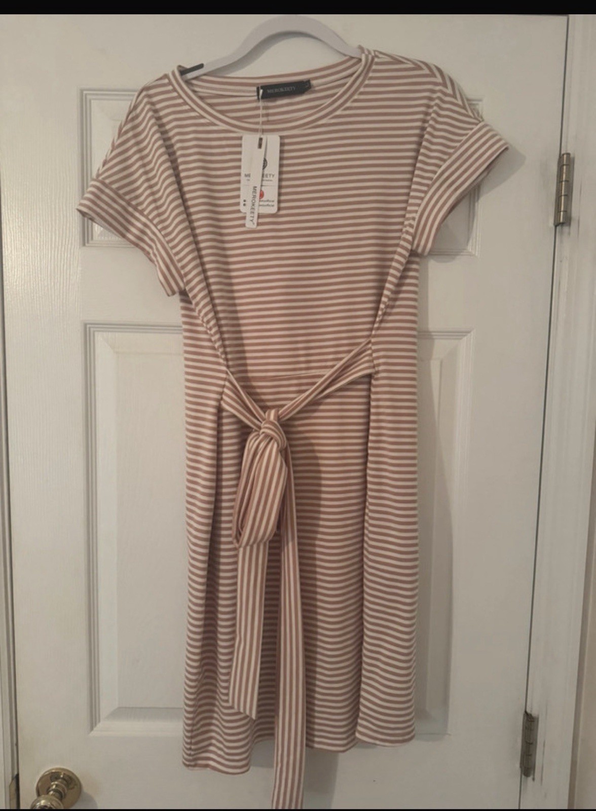 NWT Merokeety Women’s Striped Dress Size L
