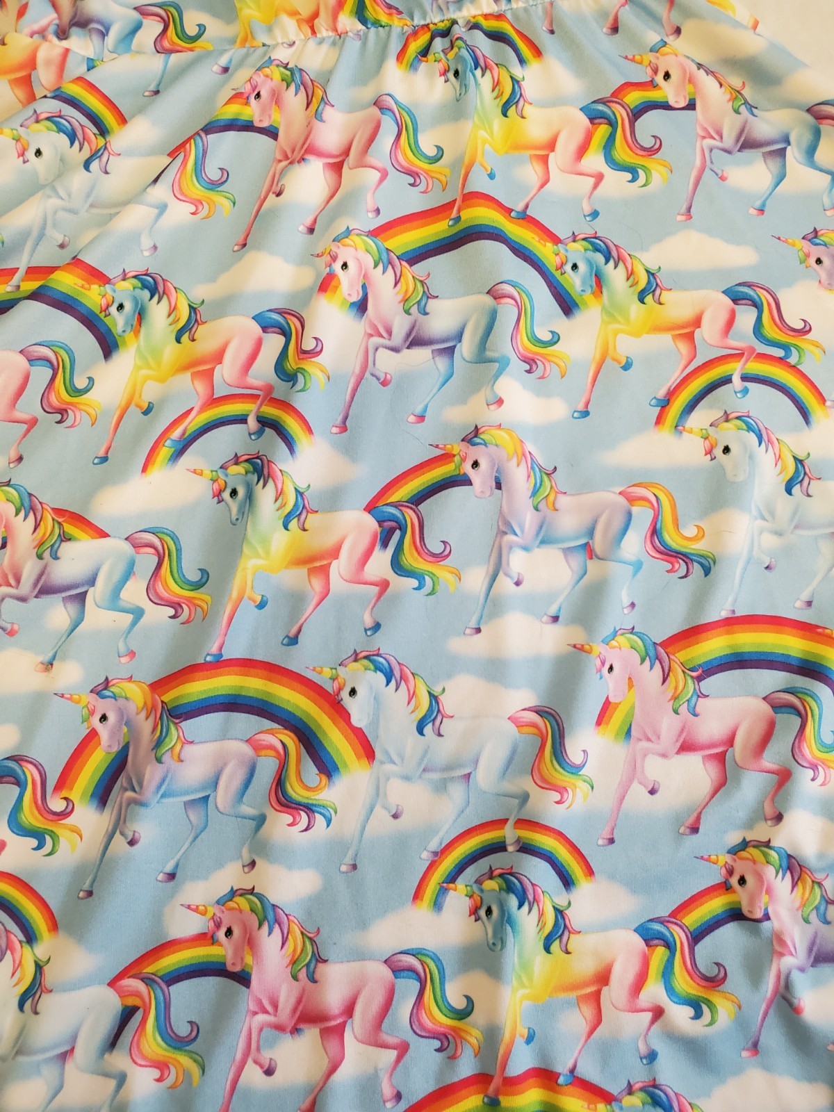 XOXO Lisa Frank Flare Skater Dress Rainbow Unicorns Size Small S Hot Topic Retro