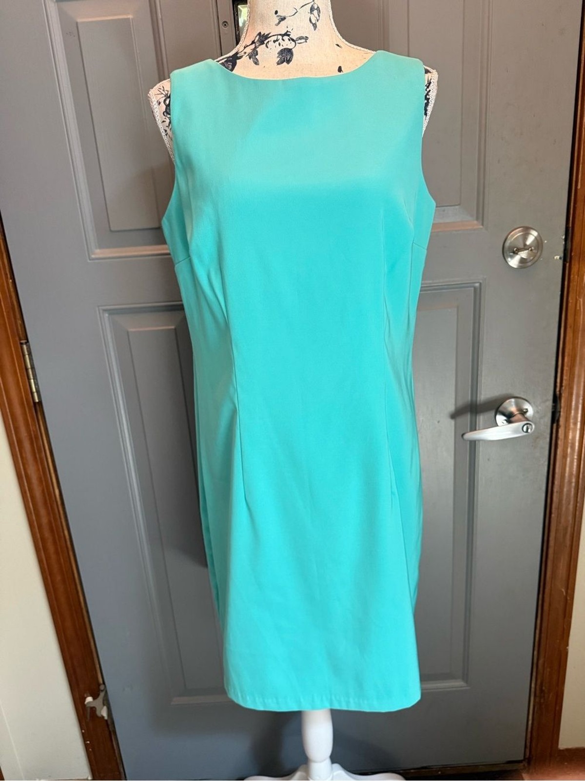 Tiffany blue/teal shift dress- AGB size 12 EUC